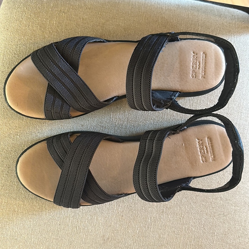 Sperry Topsiders Women’s Bayou Plushstep Platform Sandals Black Size 10 - Picture 5 of 9